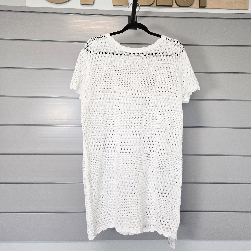 Crochet Hollow Out Swimsuit Cover-Up 21" P2P